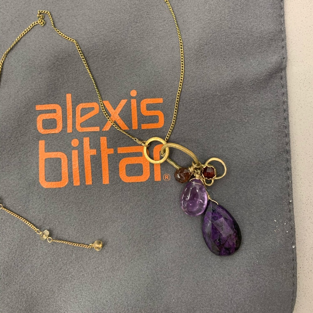 Alexis Bittar Necklace Purple Crystals
